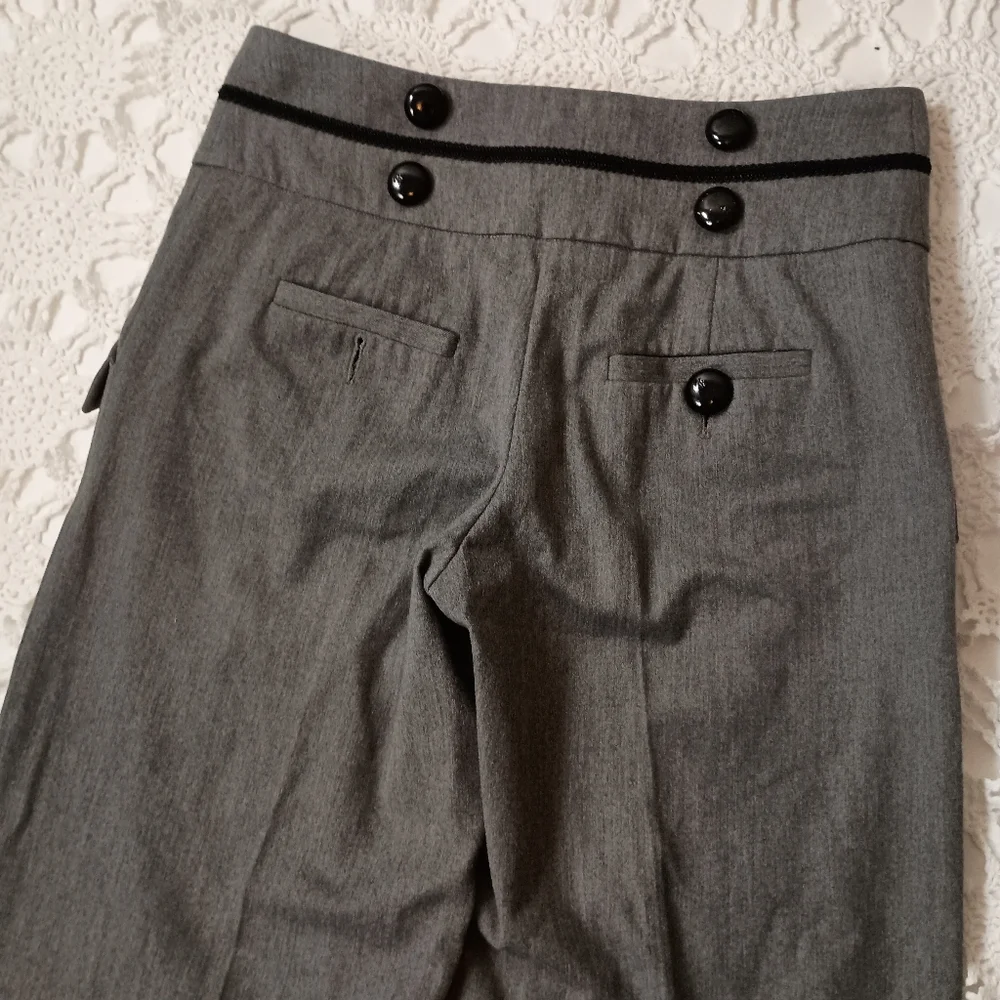 Anthropologie Gray Wide Leg Pants - Picture 8 of 9